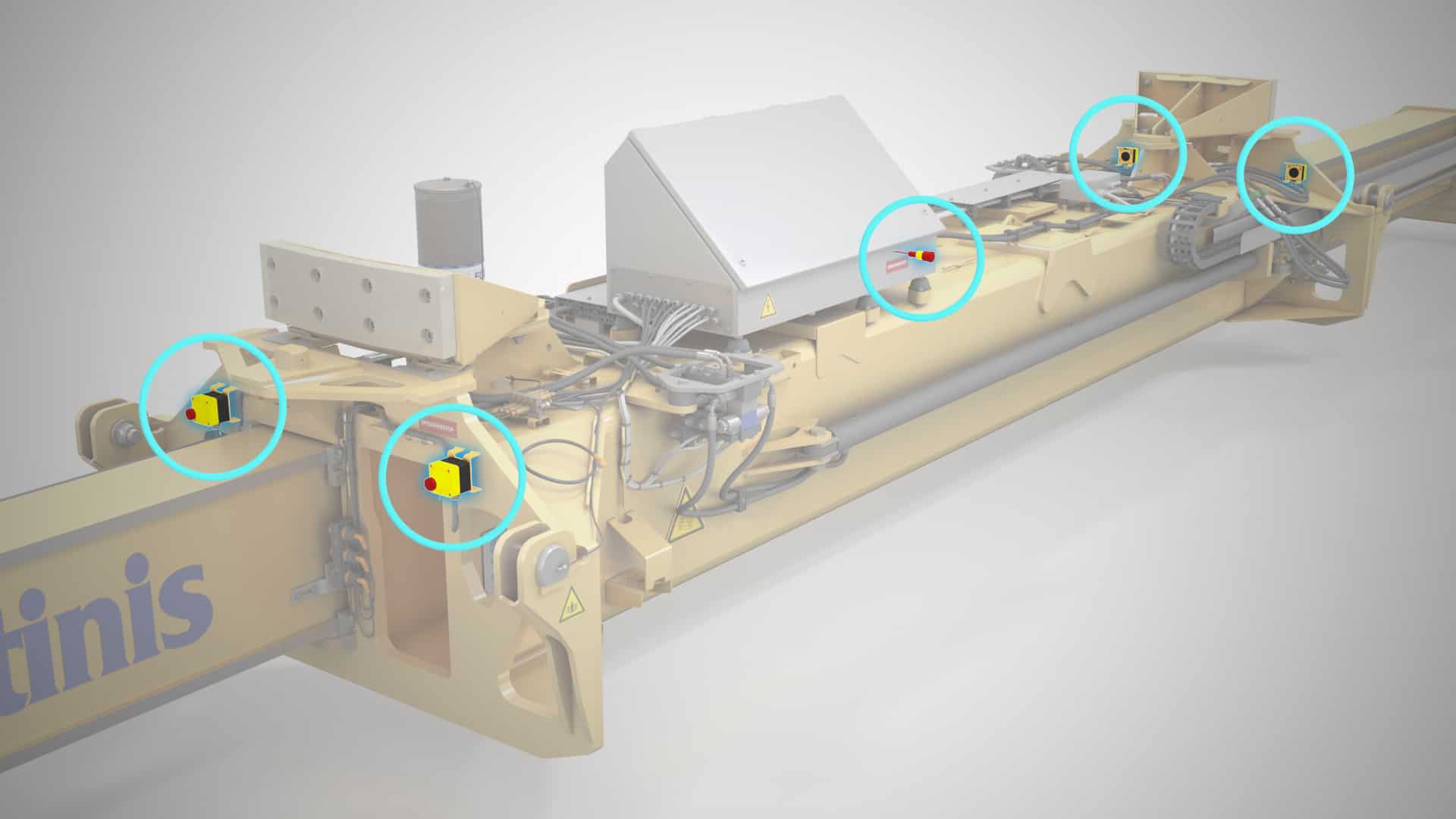 Straddle Carrier Spreaders – Safety Stops